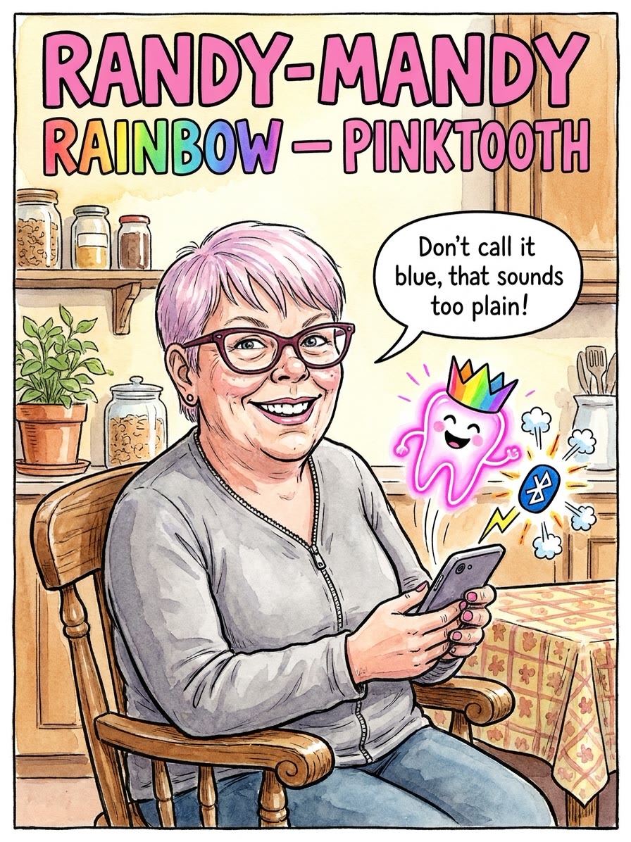 Randy-Mandy Rainbow — Pinktooth custom comedy shuffle cover artwork